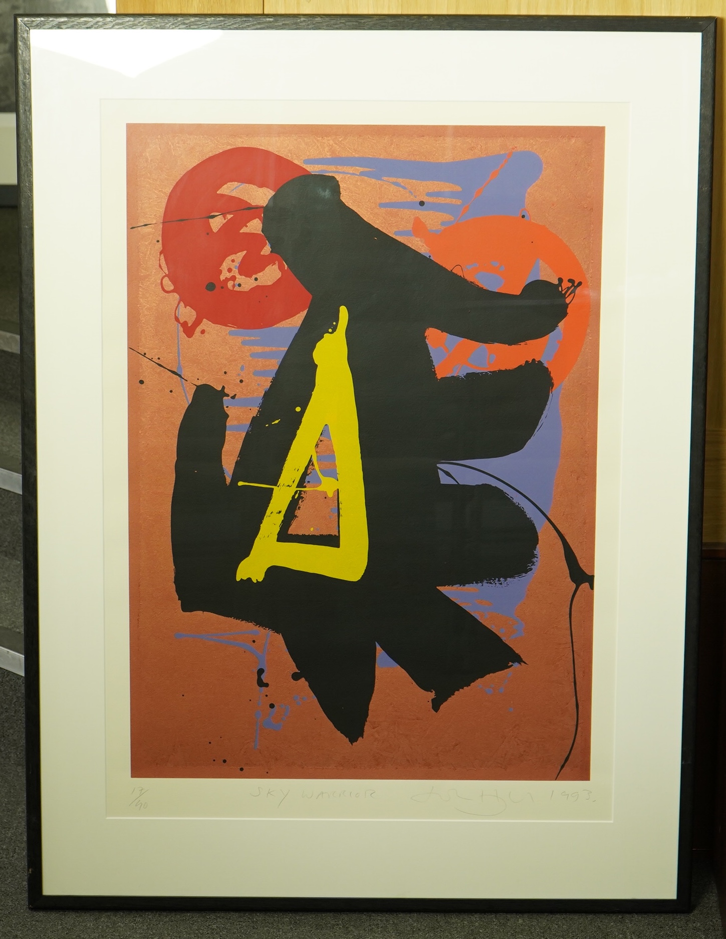 John Hoyland RA (British, 1934-2011), 'Sky Warrior', screen print and woodblock, 84 x 59cm